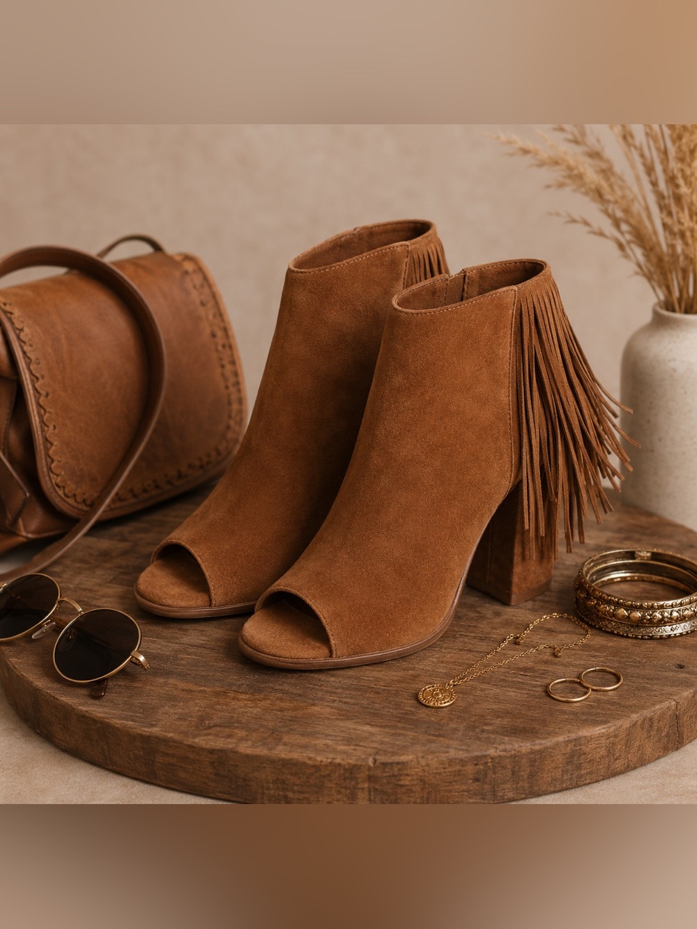 Edgy DV by Dolce Vita Leather Boots with Fringe